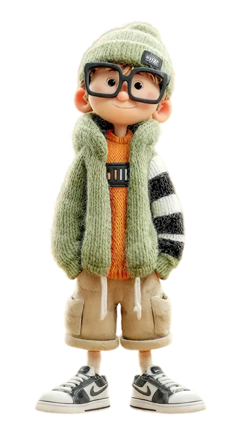 Garoto representando preparatório